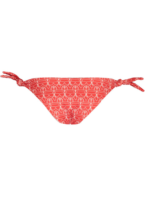 Karl Lagerfeld Beachwear Swimsuit Side Bottom Woman Red