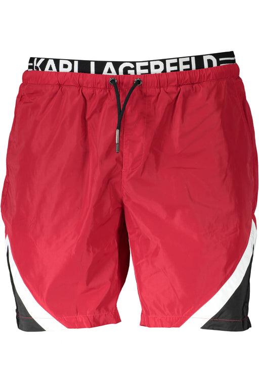 Karl Lagerfeld Beachwear Swimsuit Mens Bottom Red