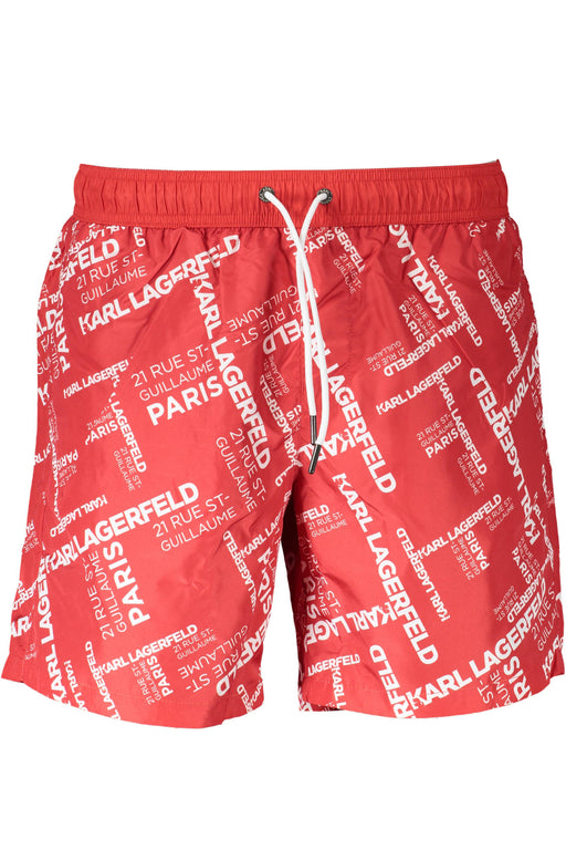 Karl Lagerfeld Beachwear Swimsuit Mens Bottom Red