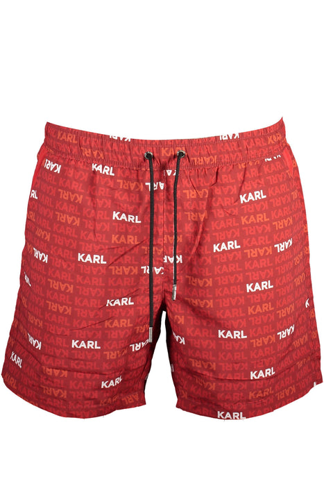 Karl Lagerfeld Beachwear Swimsuit Mens Bottom Red