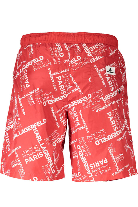 Karl Lagerfeld Beachwear Swimsuit Mens Bottom Red