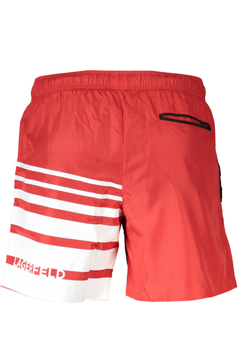 Karl Lagerfeld Beachwear Swimsuit Mens Bottom Red