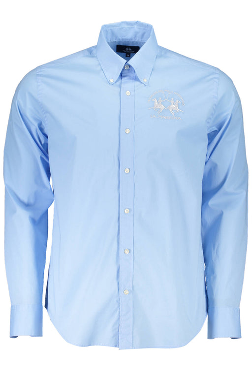 La Martina Mens Long Sleeve Shirt Blue