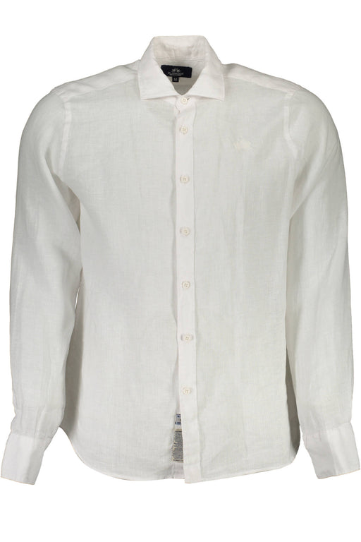La Martina Mens White Long Sleeve Shirt