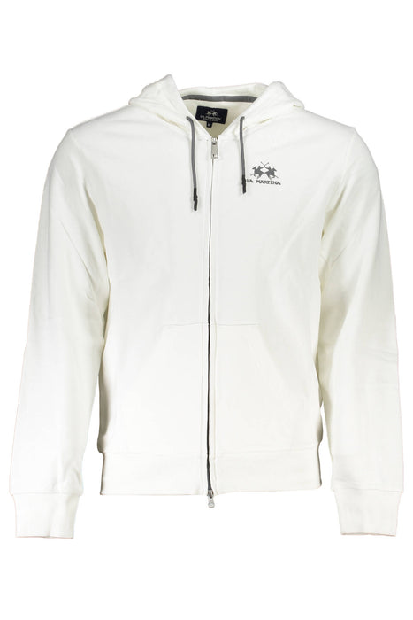 La Martina Mens White Zip Sweatshirt