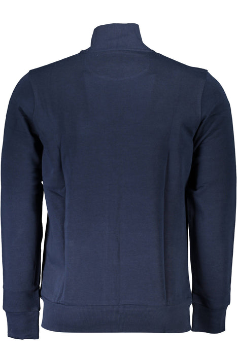La Martina Mens Blue Zipped Sweatshirt