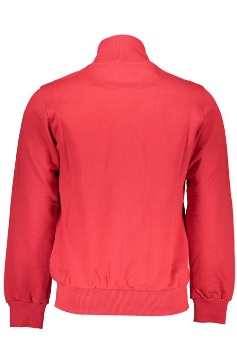 La Martina Red Mens Zip-Up Sweatshirt