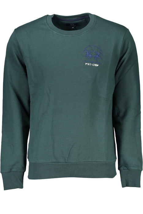 La Martina Green Mens Zipless Sweatshirt