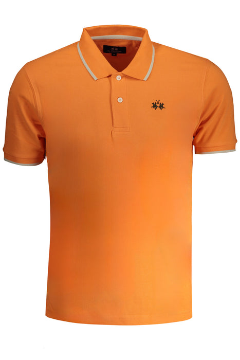La Martina Mens Orange Short Sleeved Polo Shirt