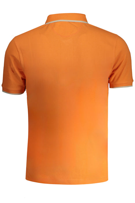 La Martina Mens Orange Short Sleeved Polo Shirt
