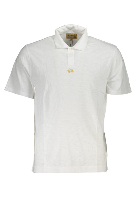 La Martina Mens White Short Sleeved Polo Shirt