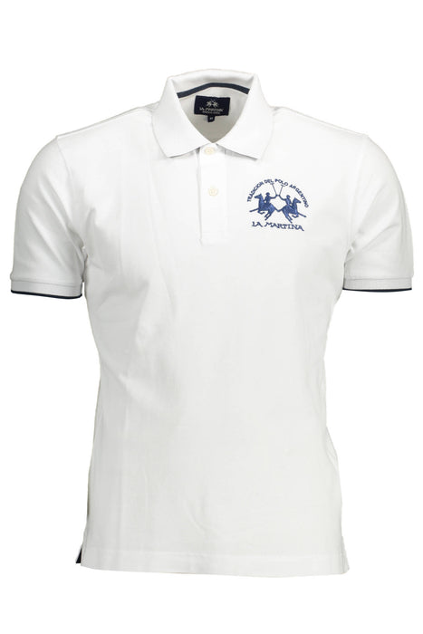 La Martina Mens White Short Sleeved Polo Shirt