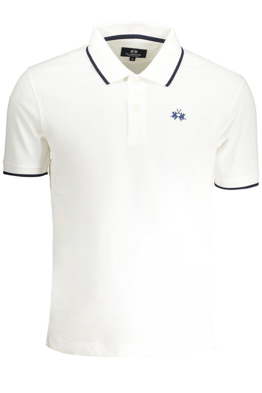 La Martina Mens Short Sleeve Polo White
