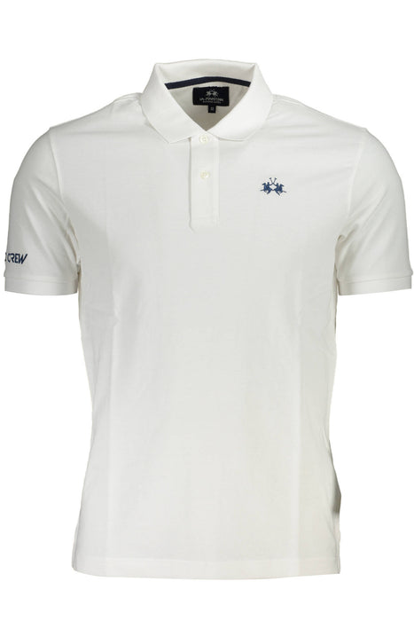 La Martina Mens Short Sleeve Polo White