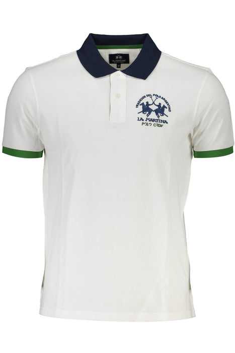 La Martina Mens Short Sleeve Polo White