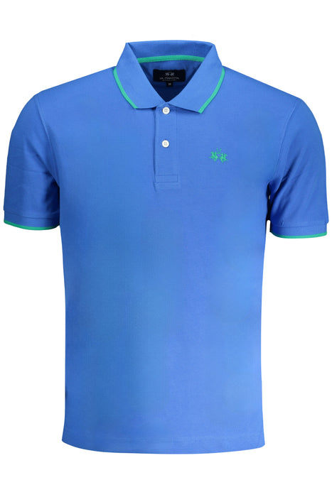 La Martina Mens Blue Short Sleeved Polo Shirt