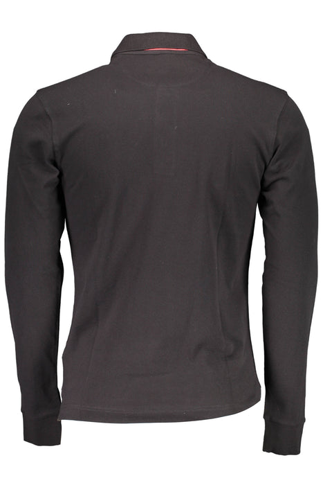 La Martina Mens Black Long Sleeve Polo Shirt