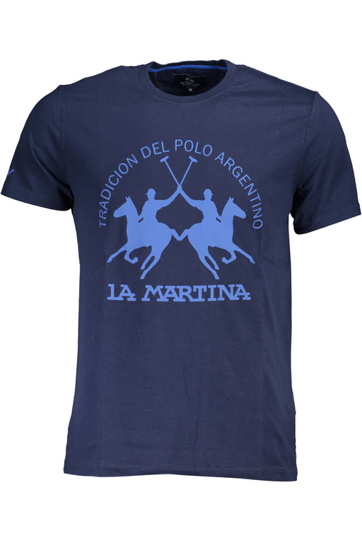 La Martina Mens Short Sleeve T-Shirt Blue