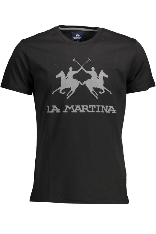 La Martina Mens Short Sleeve T-Shirt Black