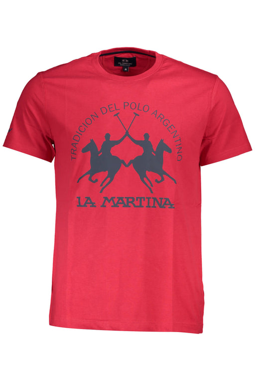 La Martina Mens Short Sleeve T-Shirt Red