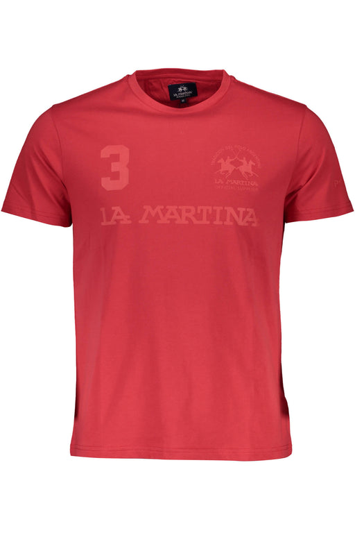 La Martina Mens Short Sleeve T-Shirt Red