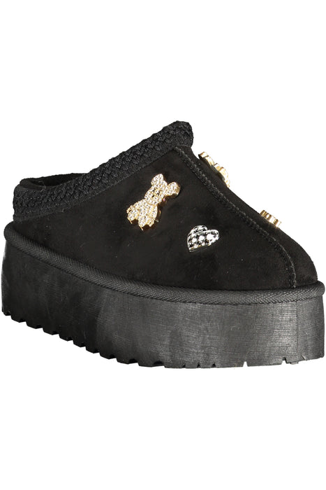 Laura Biagiotti Womens Black Winter Clog Footwear