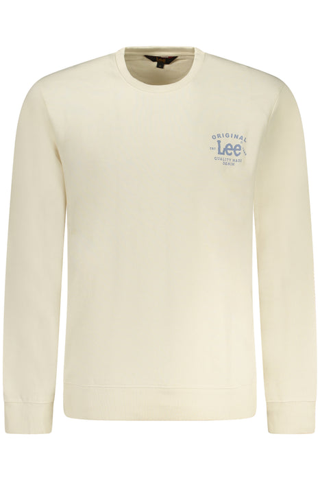Lee Mens Zip-Up Sweatshirt Beige