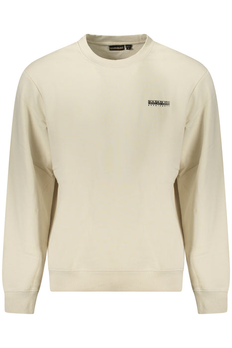 Napapijri Mens Zip-Up Sweatshirt, Beige