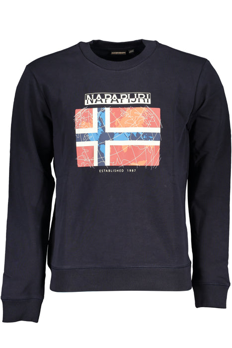 Napapijri Mens Blue Zipless Sweatshirt