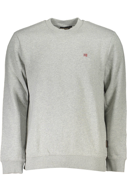 Napapijri Mens Gray Zipless Sweatshirt