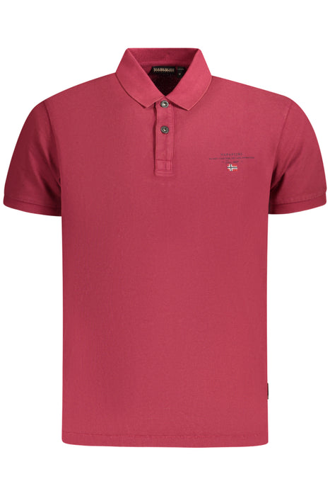 Napapijri Mens Short Sleeve Polo Shirt Red