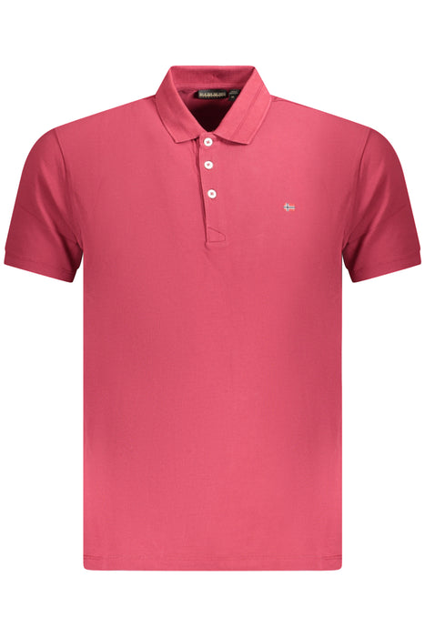 Napapijri Mens Short Sleeve Polo Shirt Red