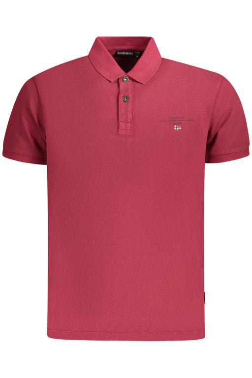 Napapijri Mens Short Sleeve Polo Shirt Red
