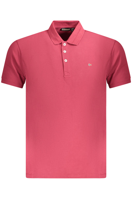 Napapijri Mens Short Sleeve Polo Shirt Red