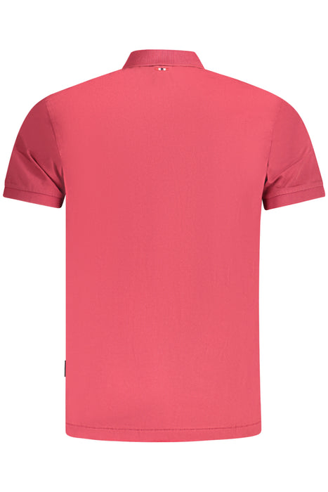 Napapijri Mens Short Sleeve Polo Shirt Red