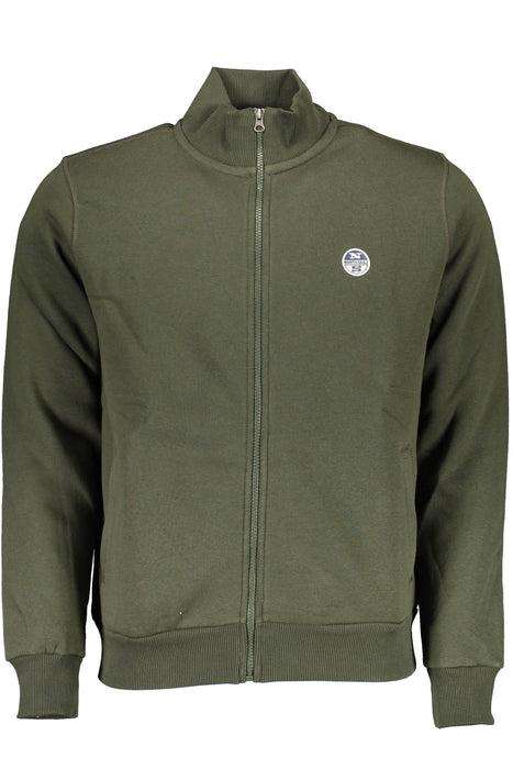 North Sails Mens Green Zipped Sweatshirt