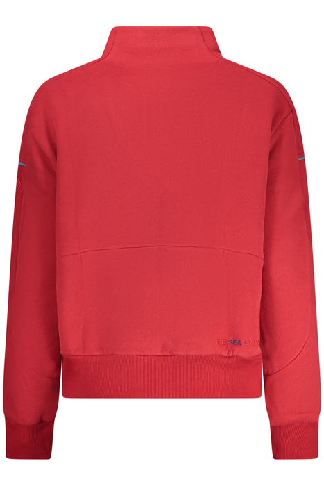 North Sails Womens Red Zip-Up Sweatshirt