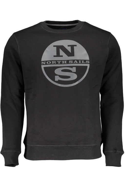 North Sails Black Man Sweatshirt Without Zip