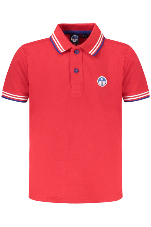 North Sails Red Short Sleeve Polo Shirt Children