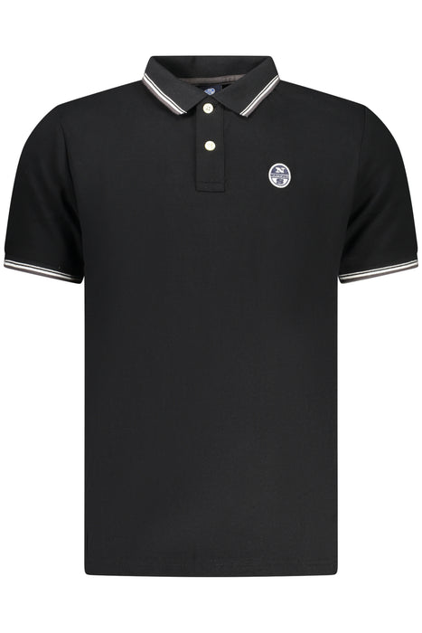 North Sails Mens Short-Sleeve Polo Shirt, Black