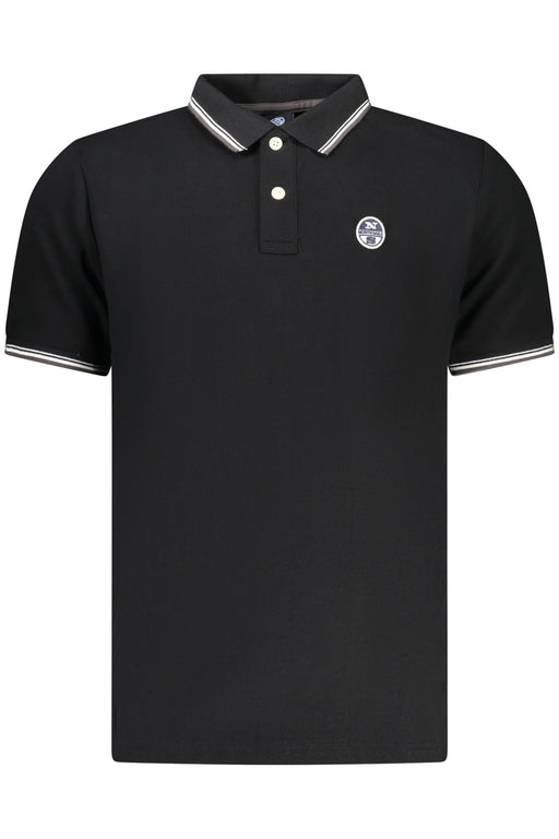 North Sails Mens Short-Sleeve Polo Shirt, Black