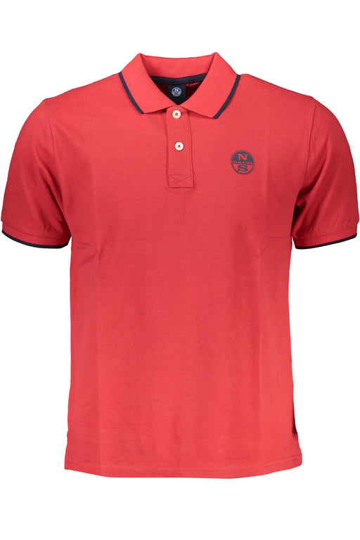 North Sails Mens Red Short Sleeved Polo Shirt