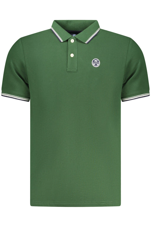 North Sails Mens Short-Sleeved Polo Shirt, Green