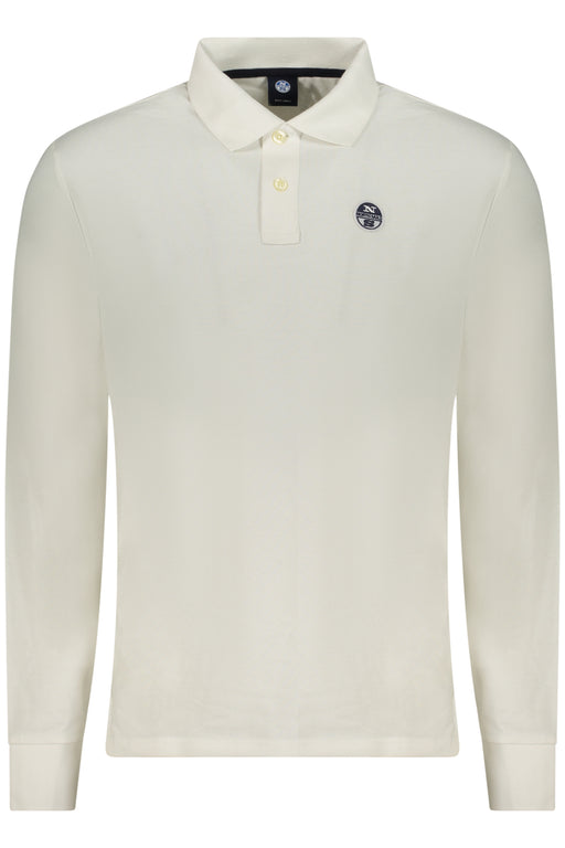 North Sails Mens Long-Sleeved Polo Shirt White