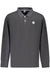North Sails Mens Long-Sleeved Polo Shirt, Black