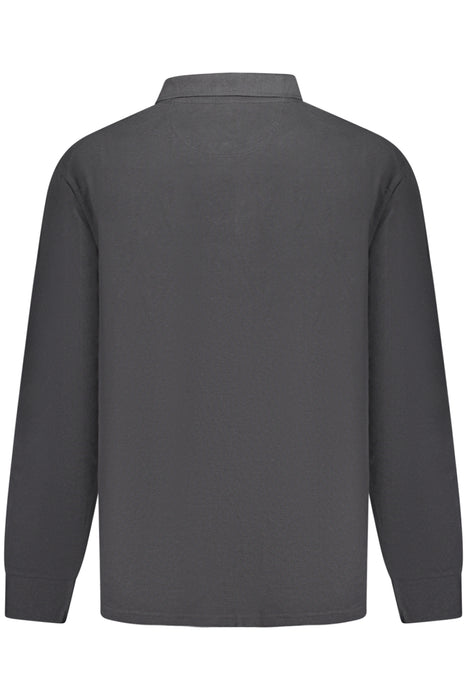 North Sails Mens Long-Sleeved Polo Shirt, Black