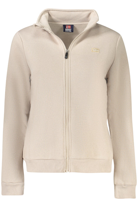 Norway 1963 Womens Beige Zip-Up Sweatshirt
