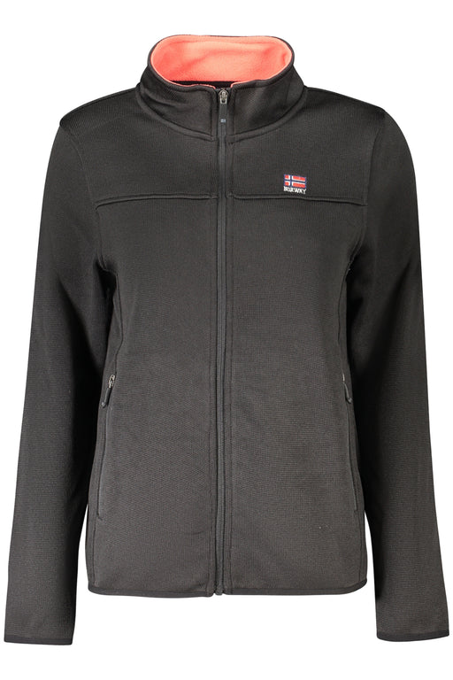 Norway 1963 Womens Black Zip-Up Sweatshirt