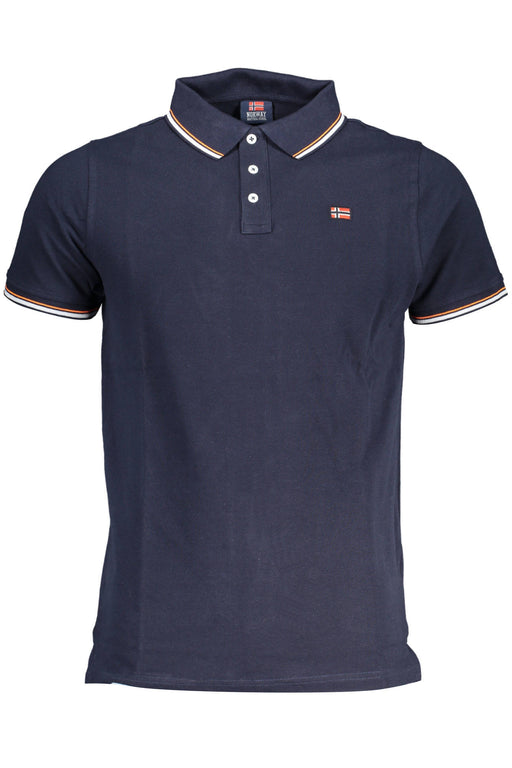 Norway 1963 Mens Short Sleeve Polo Blue