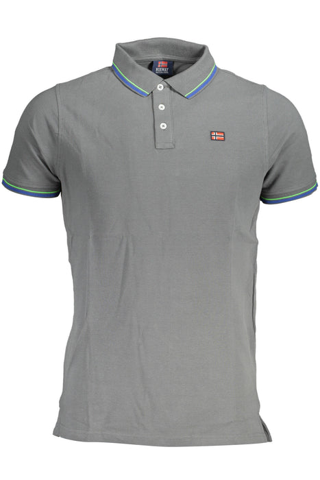 Norway 1963 Mens Short Sleeve Polo Shirt Grey